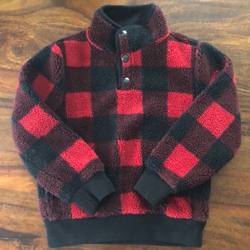 CREWCUTS fleece pullover three button jacket (3T)